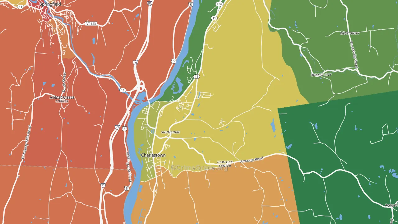 03603, NH Map of Vehicle Theft Rates
