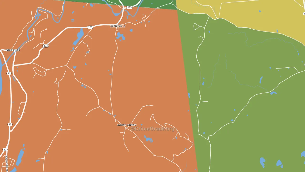 03604, NH Map of Vehicle Theft Rates