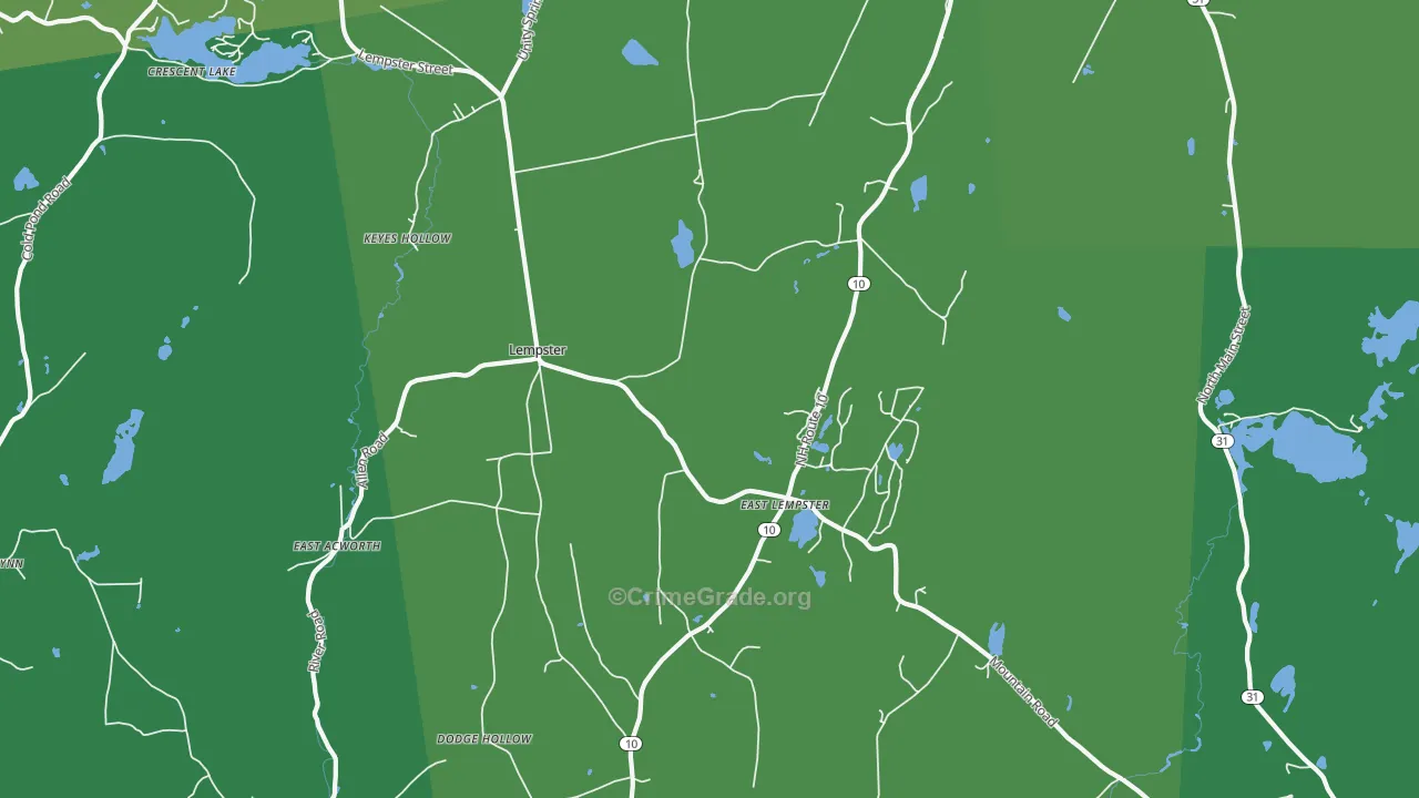 03605, NH Map of Vehicle Theft Rates