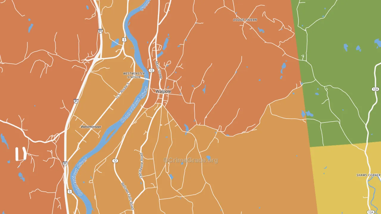 03608, NH Map of Vehicle Theft Rates