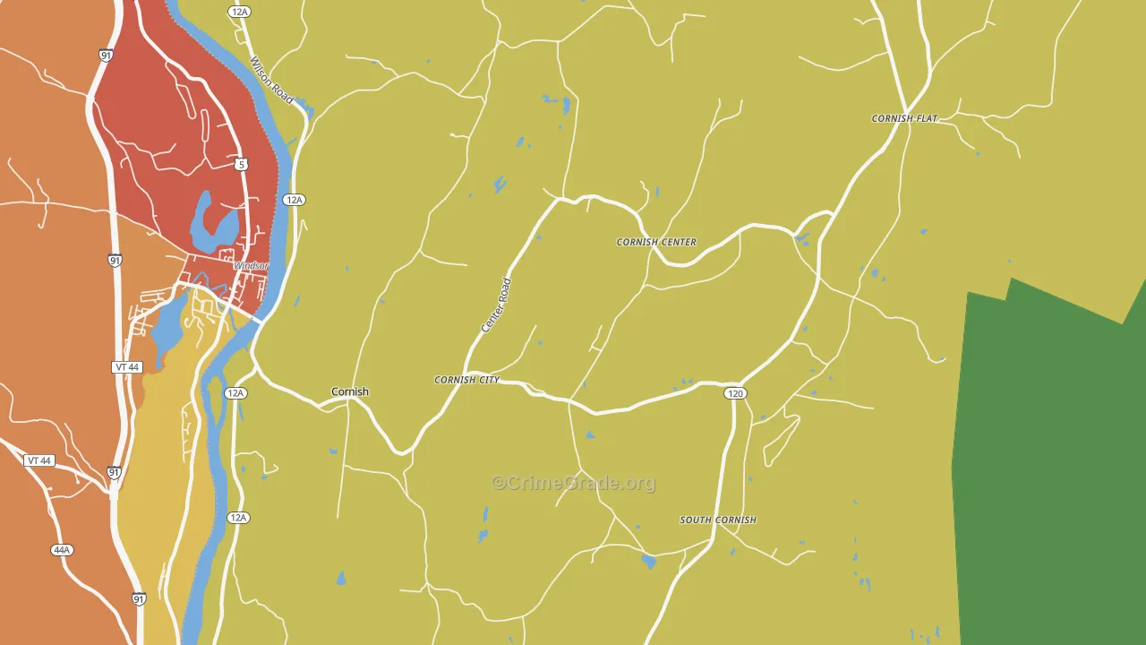 03745, NH Map of Vehicle Theft Rates