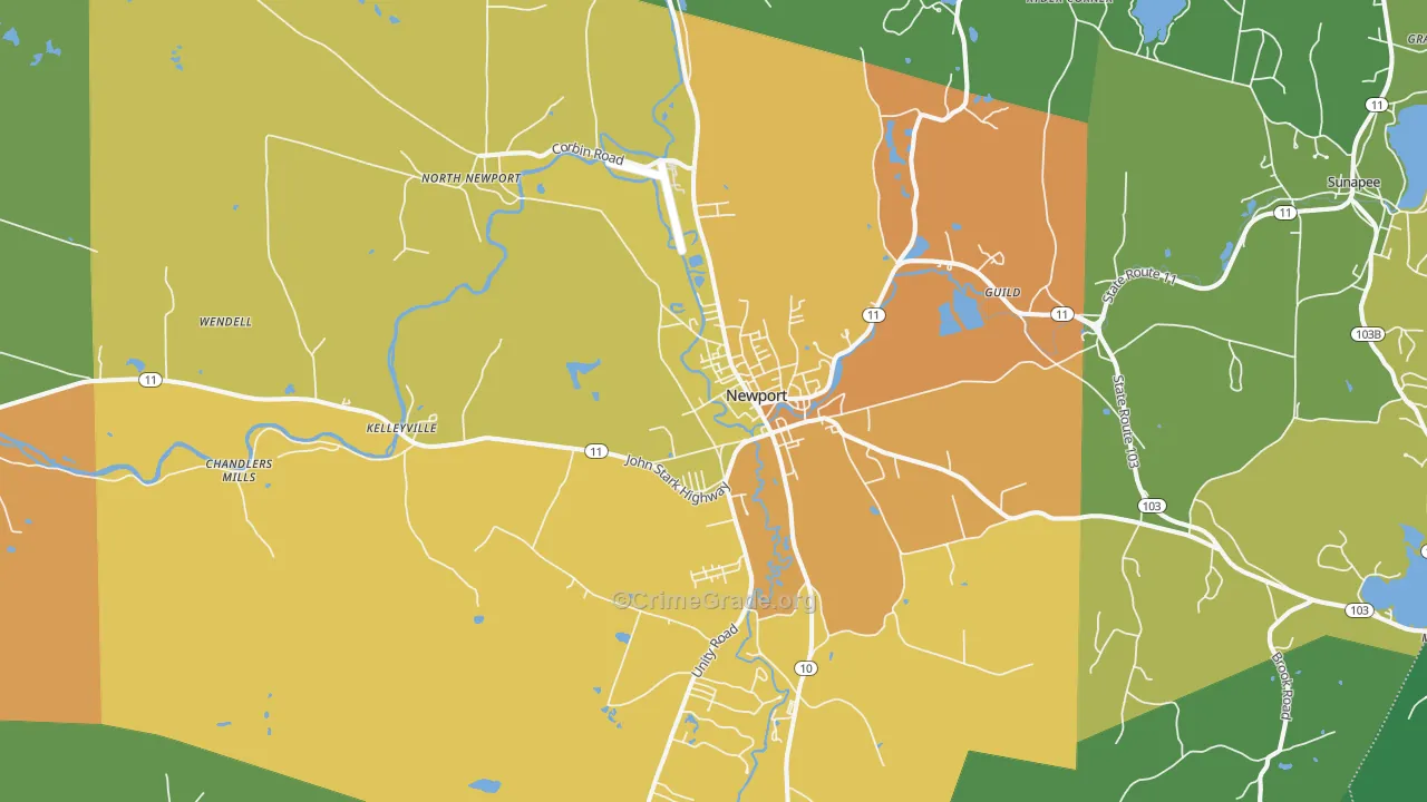 03773, NH Map of Vehicle Theft Rates
