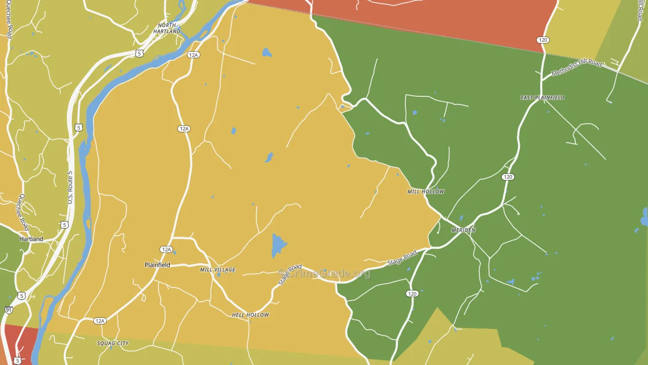 03781, NH Map of Vehicle Theft Rates