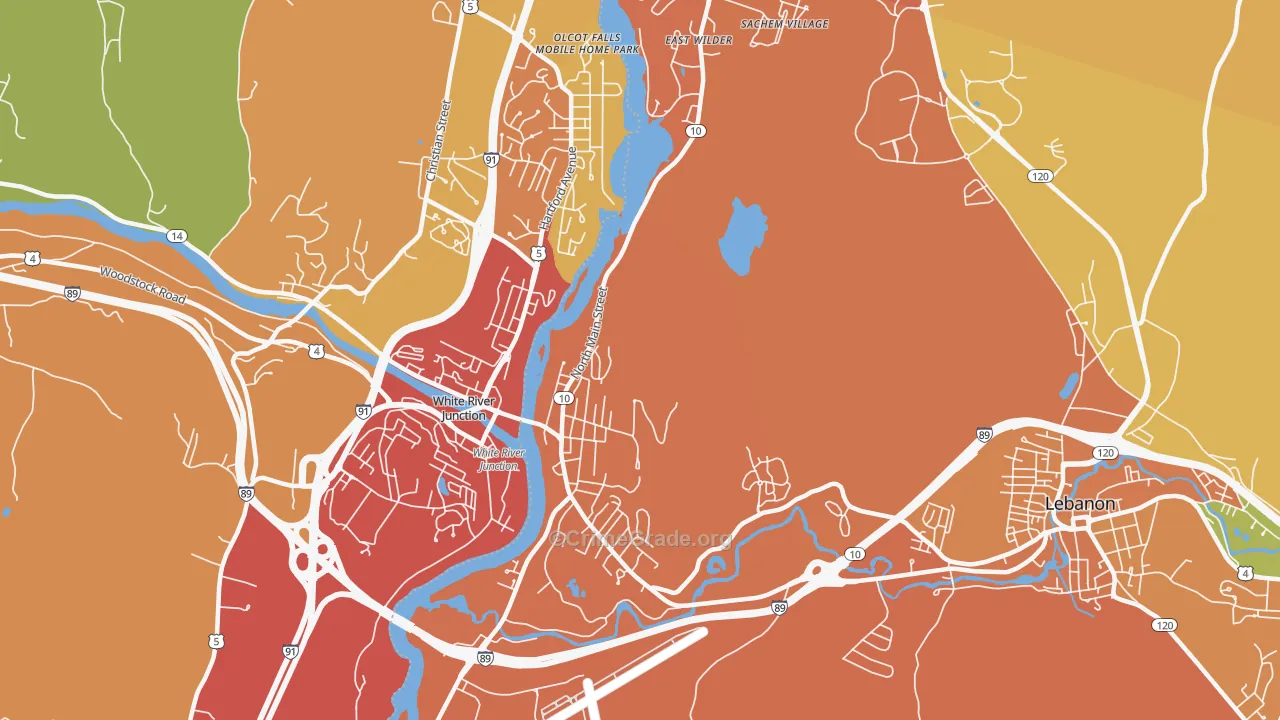 03784, NH Map of Vehicle Theft Rates