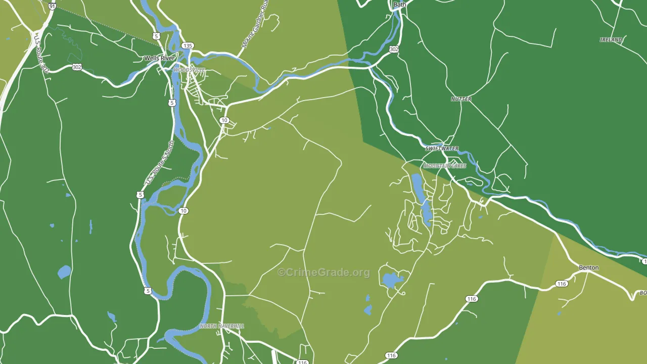 03785, NH Map of Vehicle Theft Rates