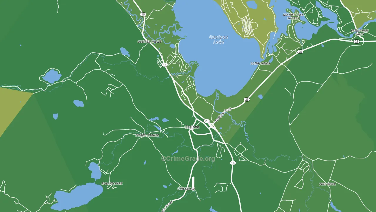 03814, NH Map of Vehicle Theft Rates