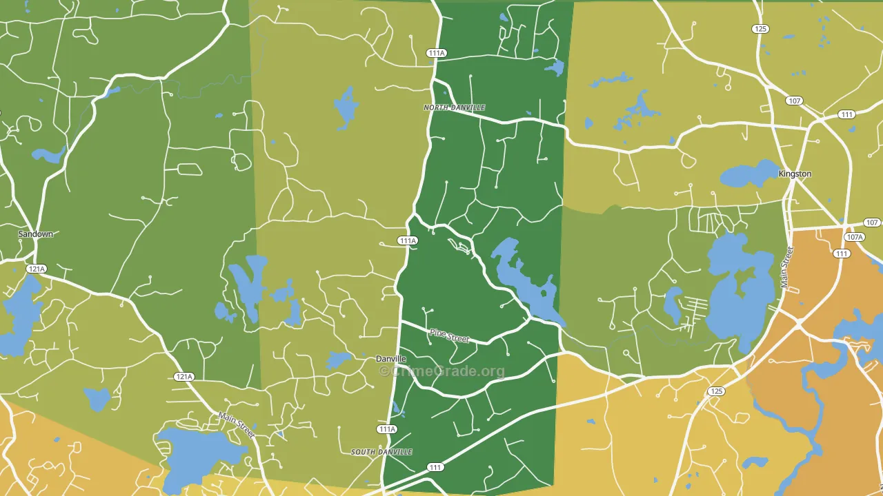 03819, NH Map of Vehicle Theft Rates