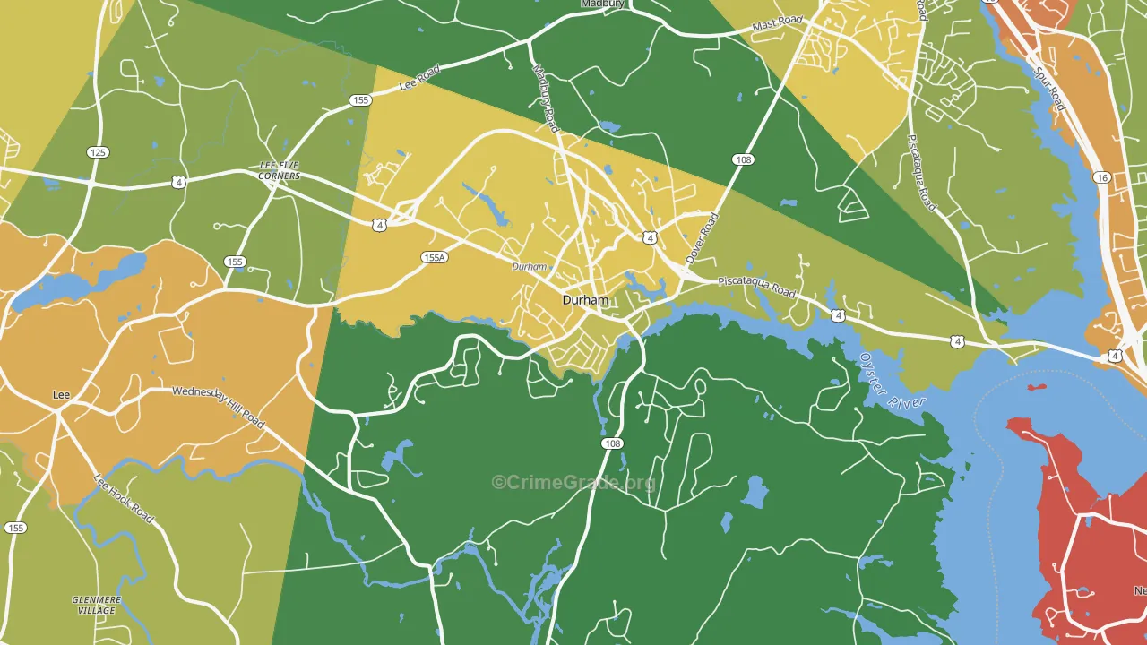 03824, NH Map of Vehicle Theft Rates