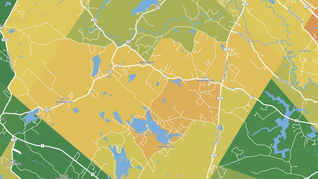 03825, NH Map of Vehicle Theft Rates