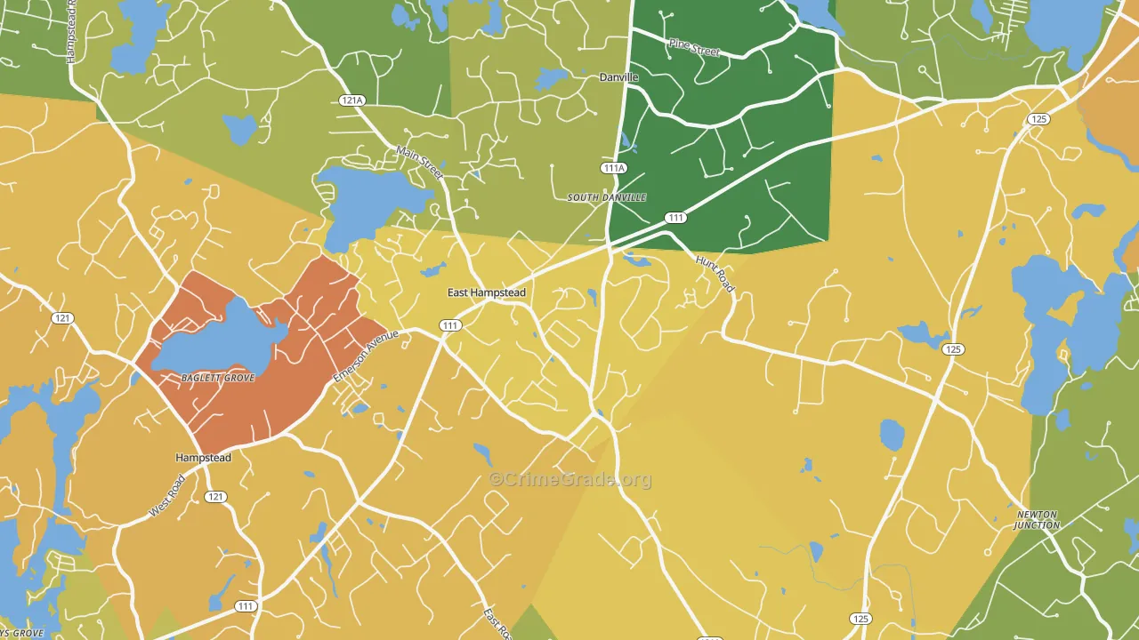 03826, NH Map of Vehicle Theft Rates