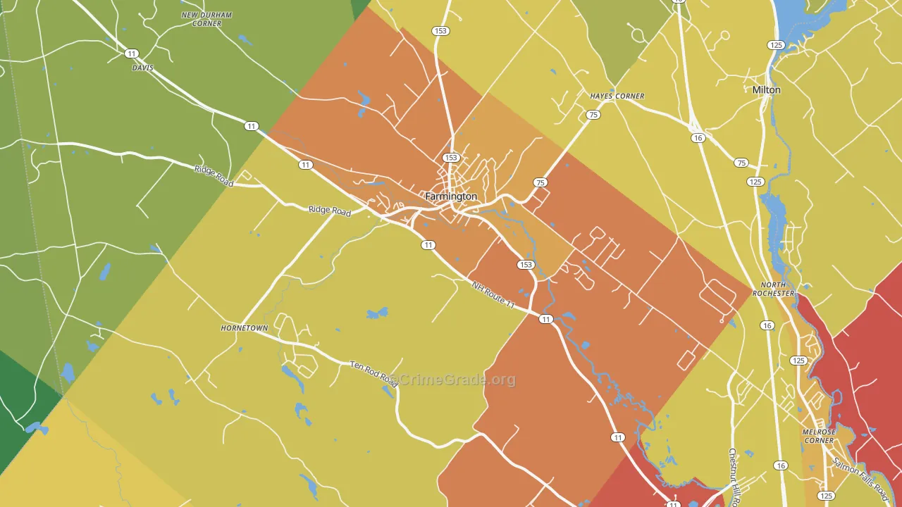 03835, NH Map of Vehicle Theft Rates