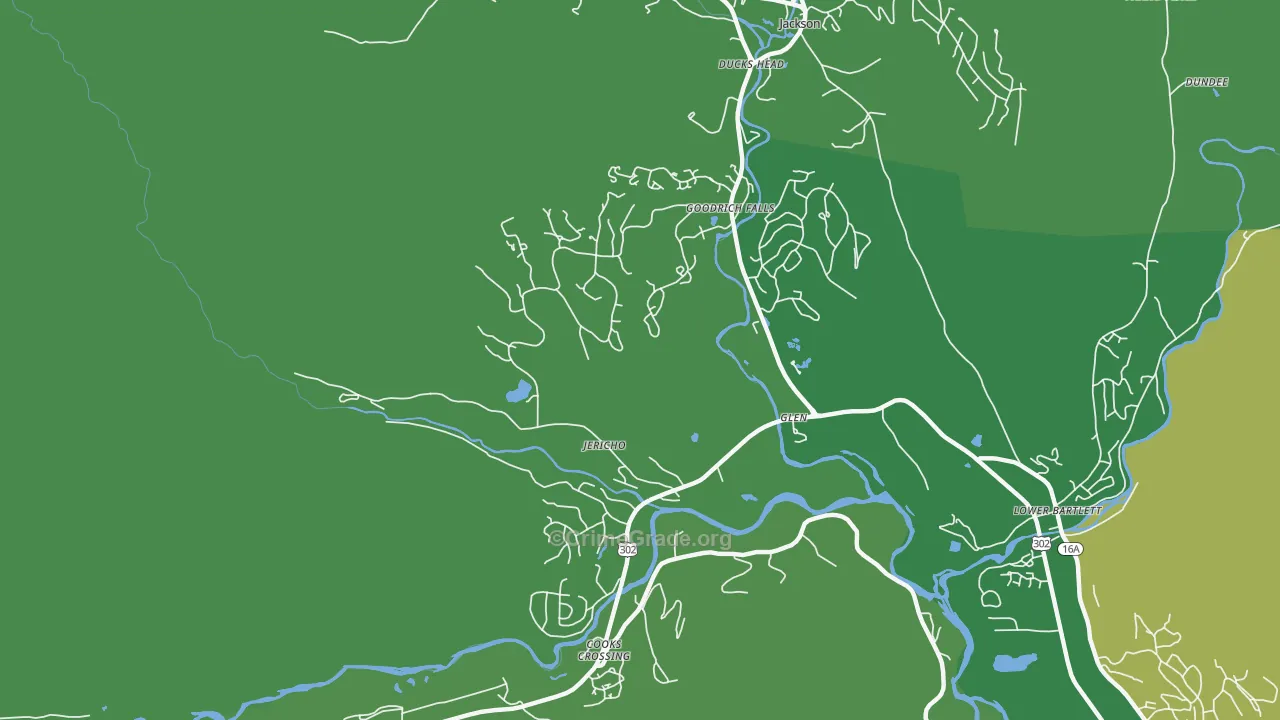 03838, NH Map of Vehicle Theft Rates