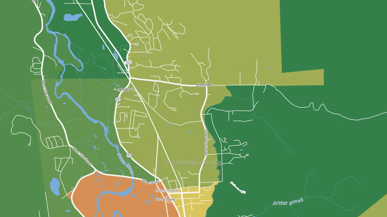 03847, NH Map of Vehicle Theft Rates