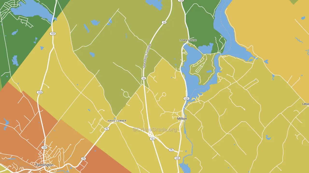 03851, NH Map of Vehicle Theft Rates