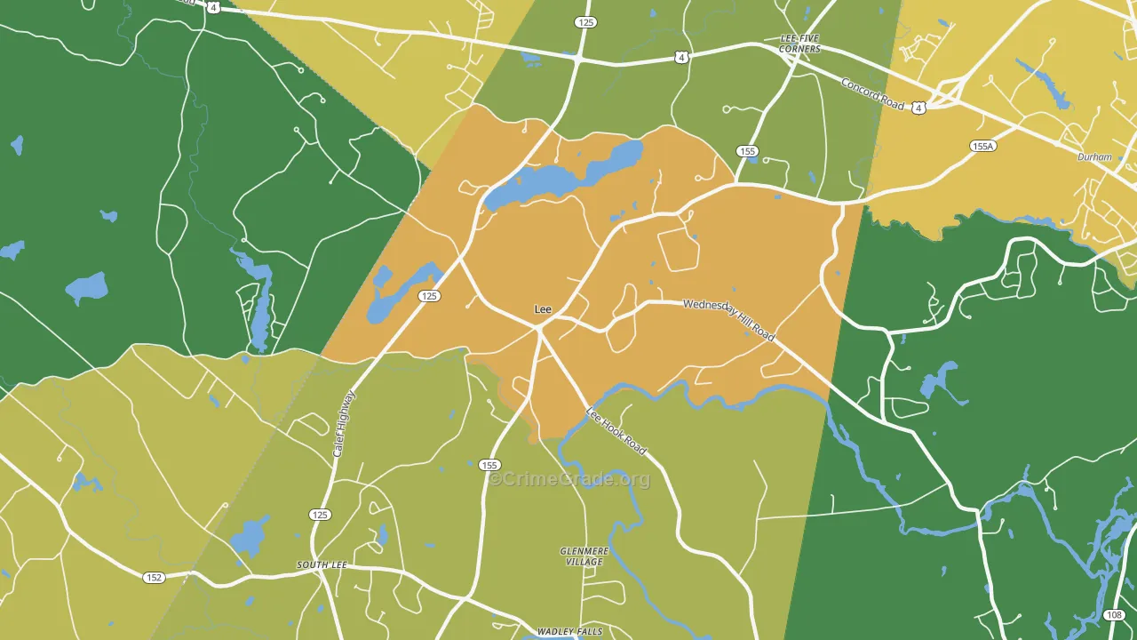 03861, NH Map of Vehicle Theft Rates