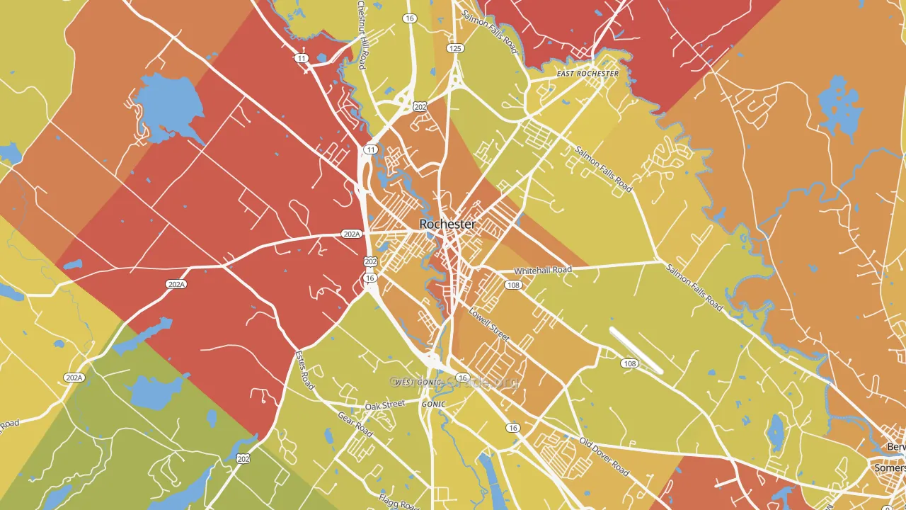03867, NH Map of Vehicle Theft Rates