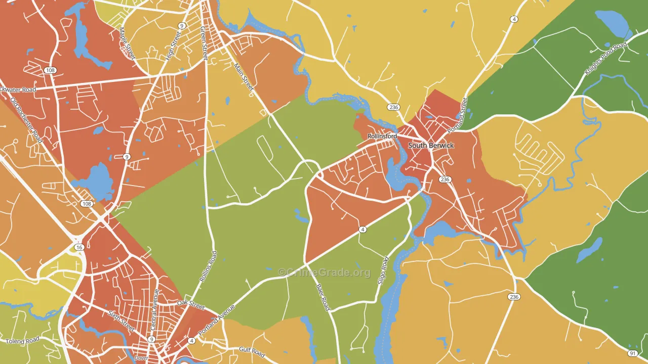 03869, NH Map of Vehicle Theft Rates