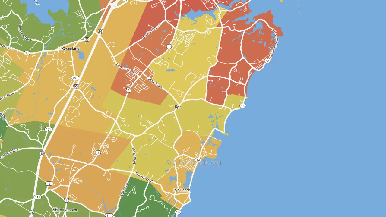 03870, NH Map of Vehicle Theft Rates