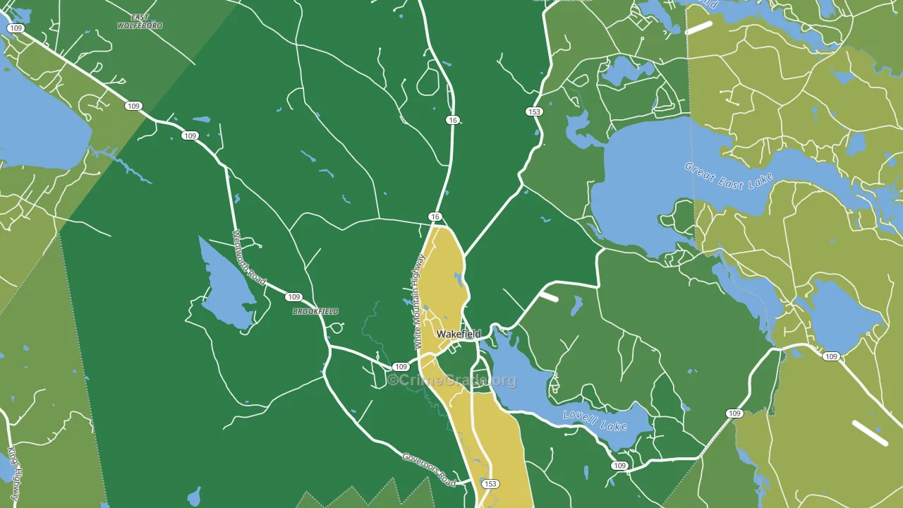 03872, NH Map of Vehicle Theft Rates