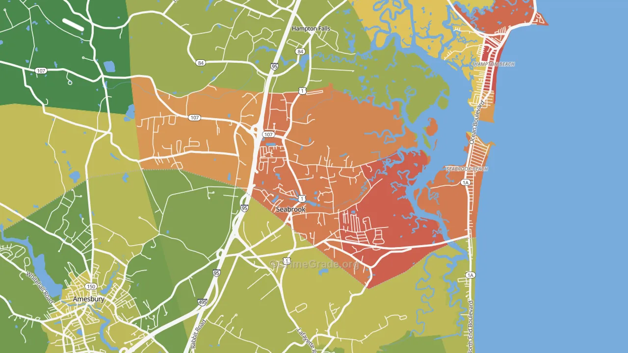 03874, NH Map of Vehicle Theft Rates