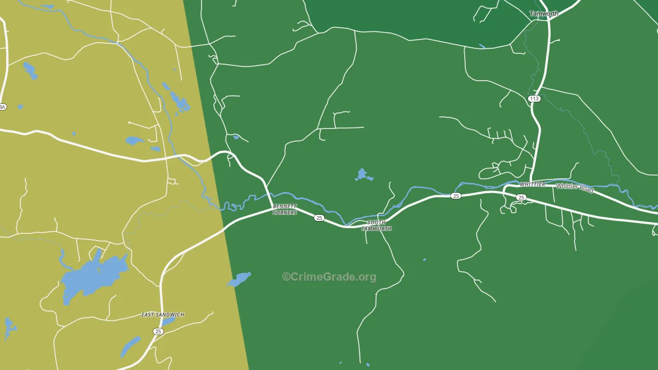 03883, NH Map of Vehicle Theft Rates