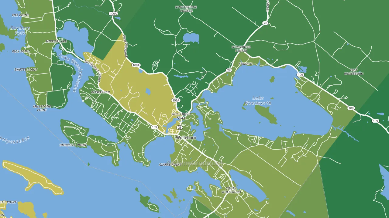 03894, NH Map of Vehicle Theft Rates