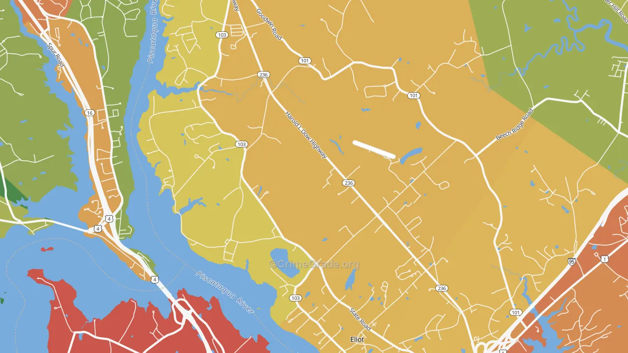 03903, ME Map of Vehicle Theft Rates