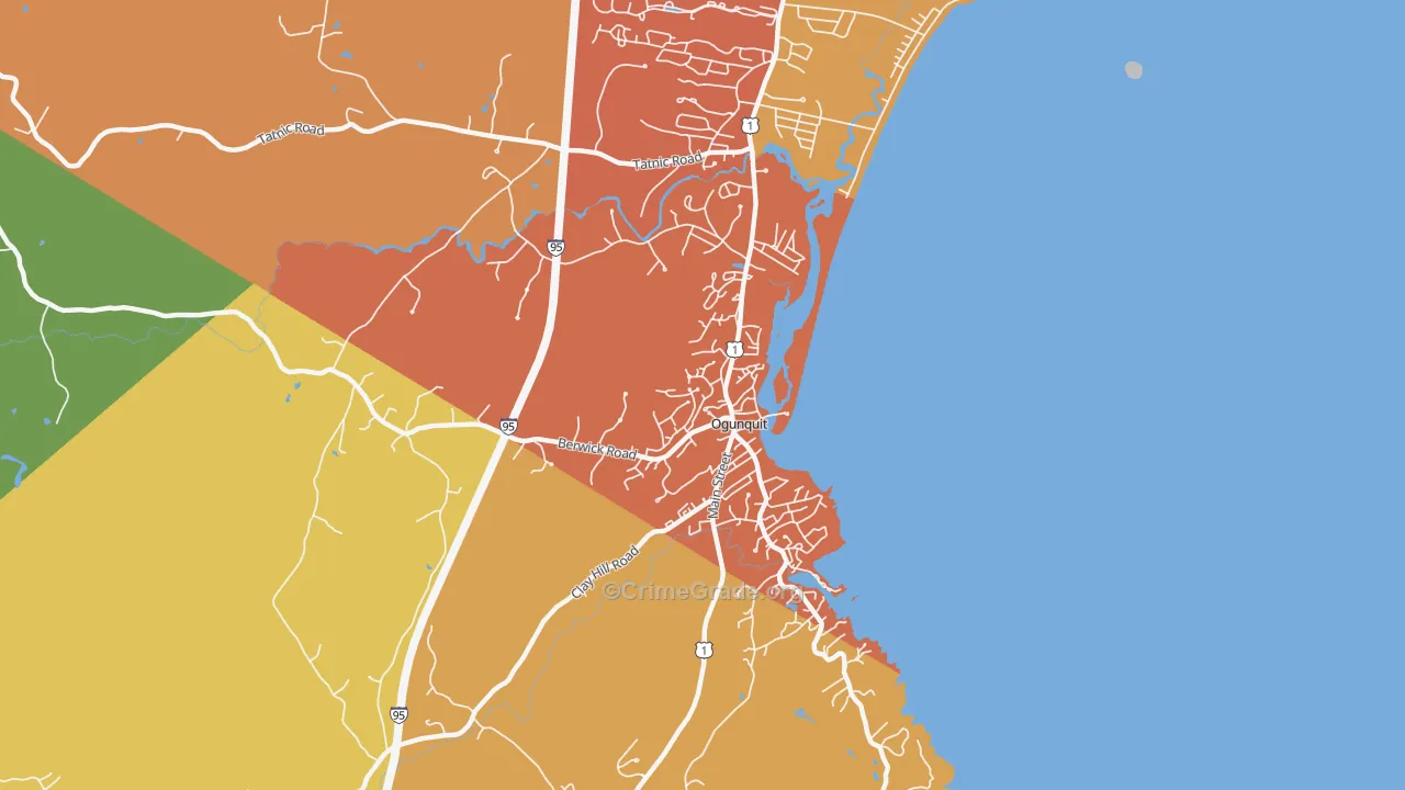 03907, ME Map of Vehicle Theft Rates