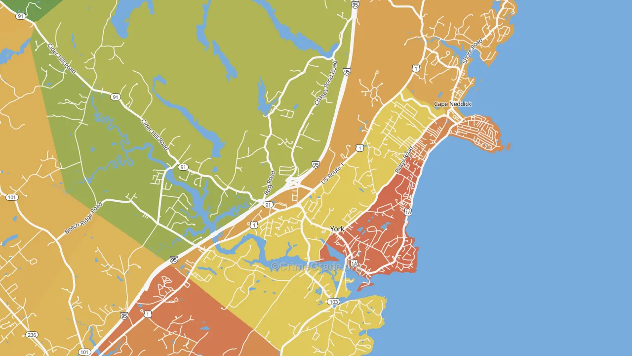 03909, ME Map of Vehicle Theft Rates