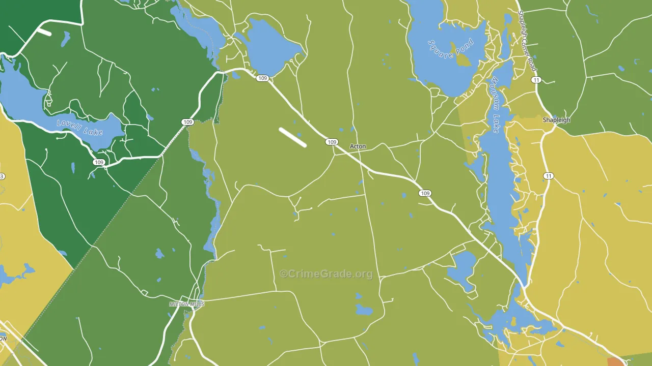 04001, ME Map of Vehicle Theft Rates