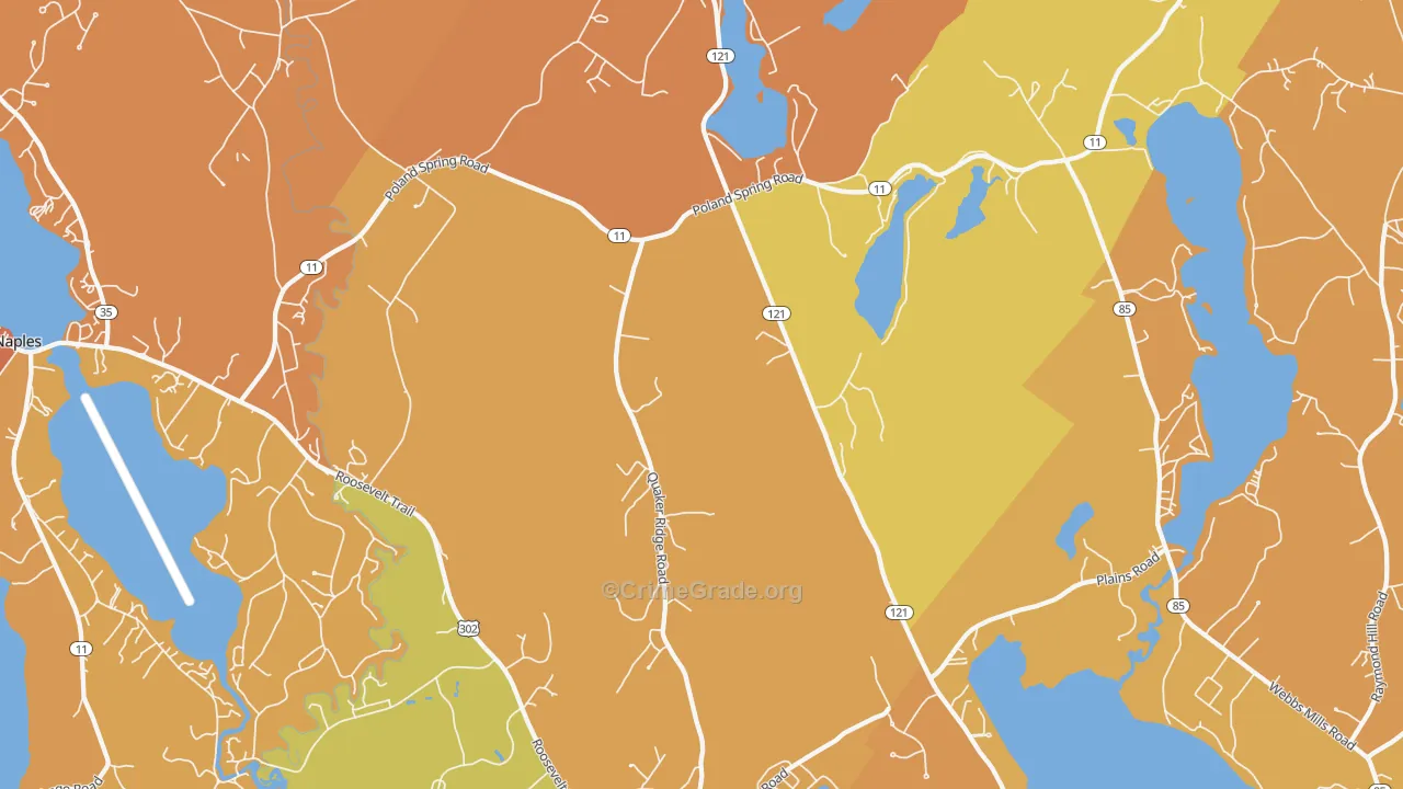 04015, ME Map of Vehicle Theft Rates