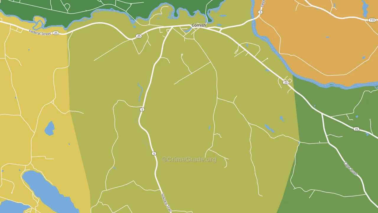 04020, ME Map of Vehicle Theft Rates