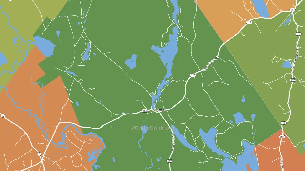 04022, ME Map of Vehicle Theft Rates