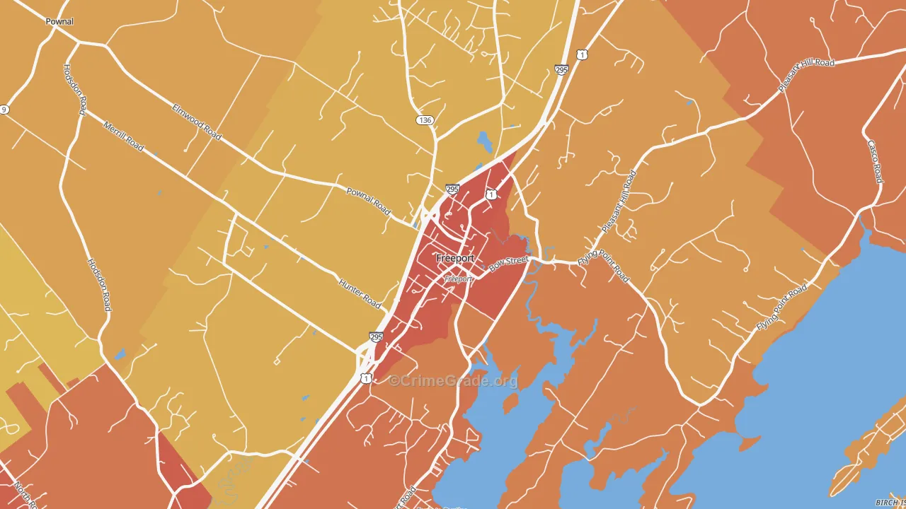 04032, ME Map of Vehicle Theft Rates