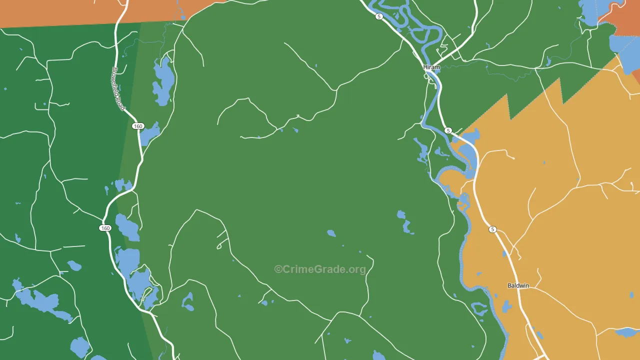 04041, ME Map of Vehicle Theft Rates