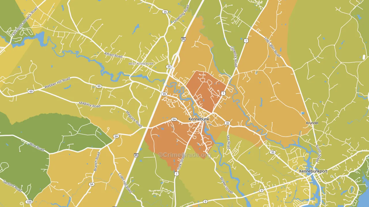 04043, ME Map of Vehicle Theft Rates