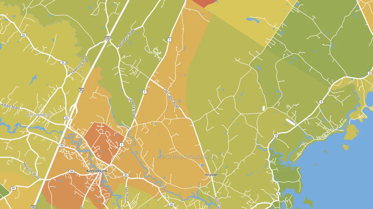 04046, ME Map of Vehicle Theft Rates