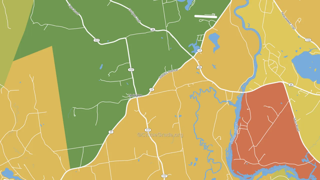 04049, ME Map of Vehicle Theft Rates