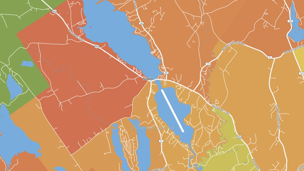 04055, ME Map of Vehicle Theft Rates
