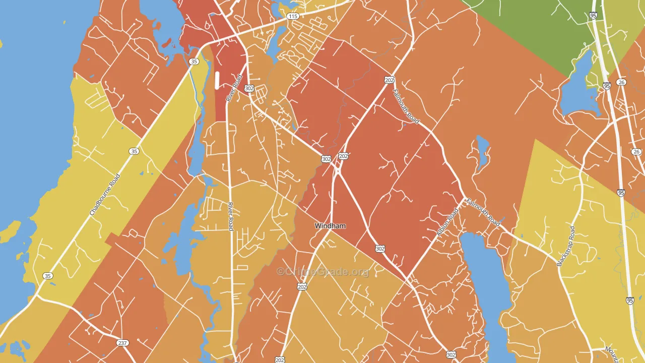 04062, ME Map of Vehicle Theft Rates