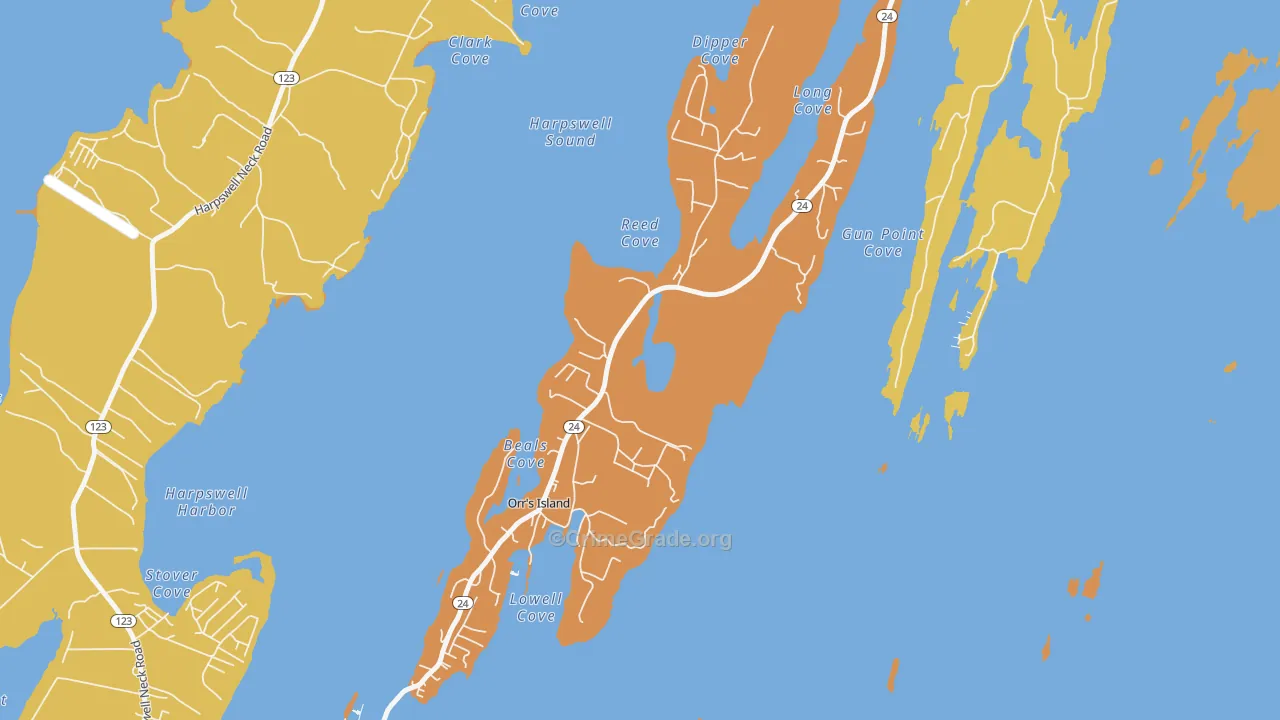 04066, ME Map of Vehicle Theft Rates