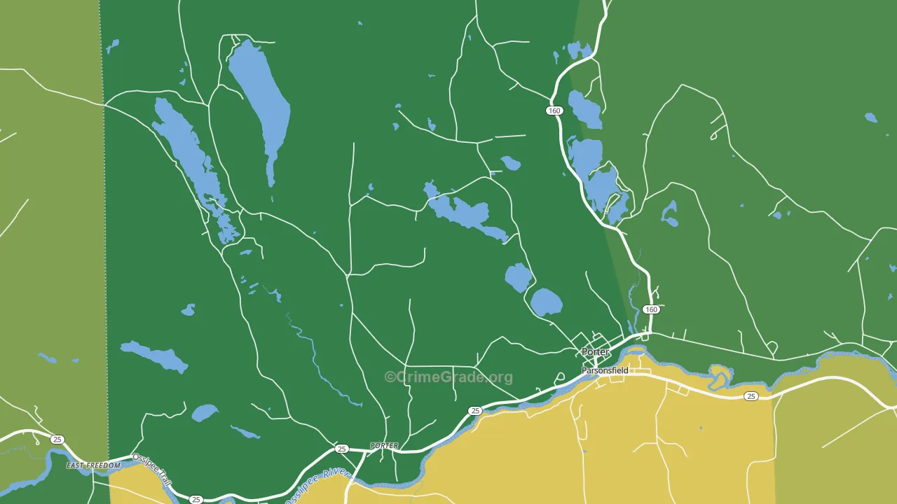 04068, ME Map of Vehicle Theft Rates