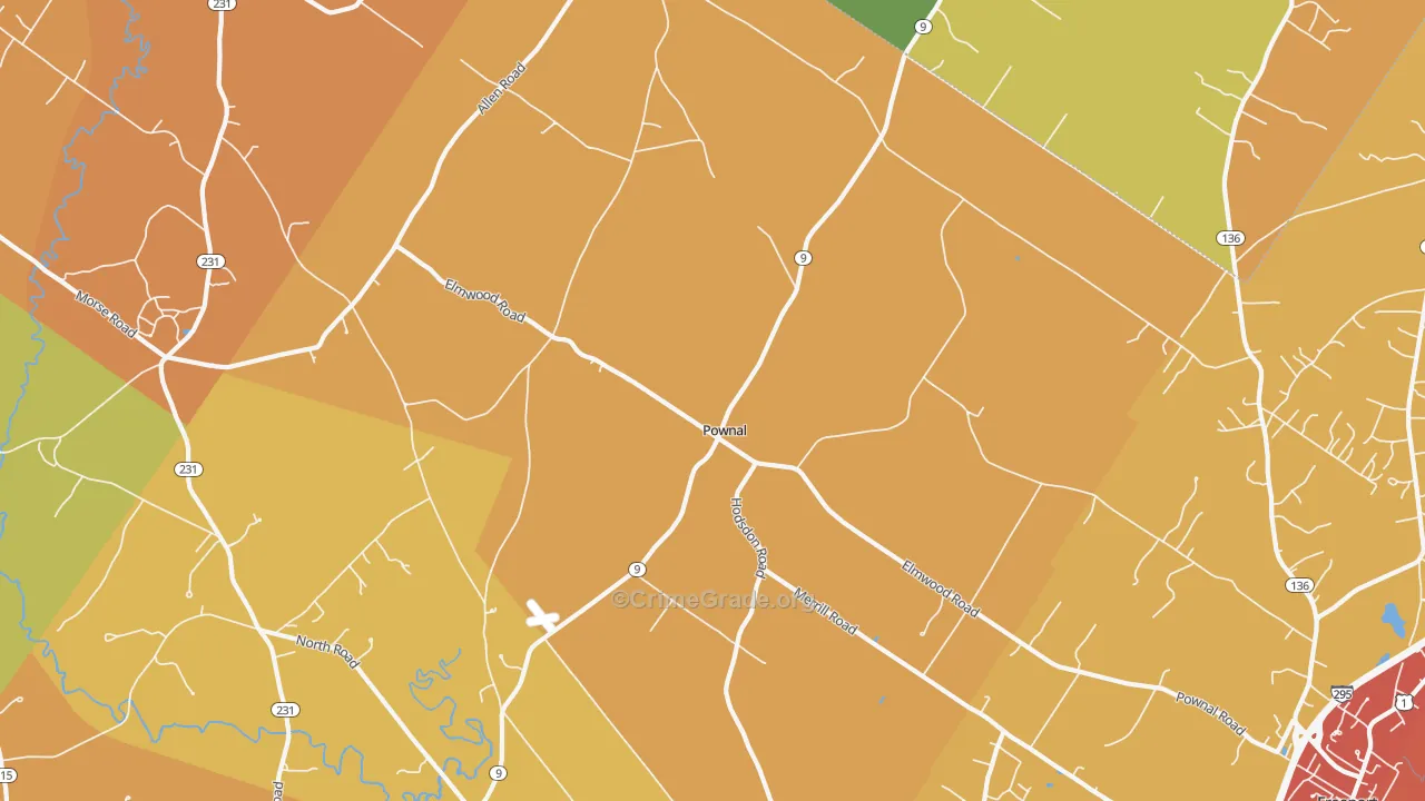 04069, ME Map of Vehicle Theft Rates