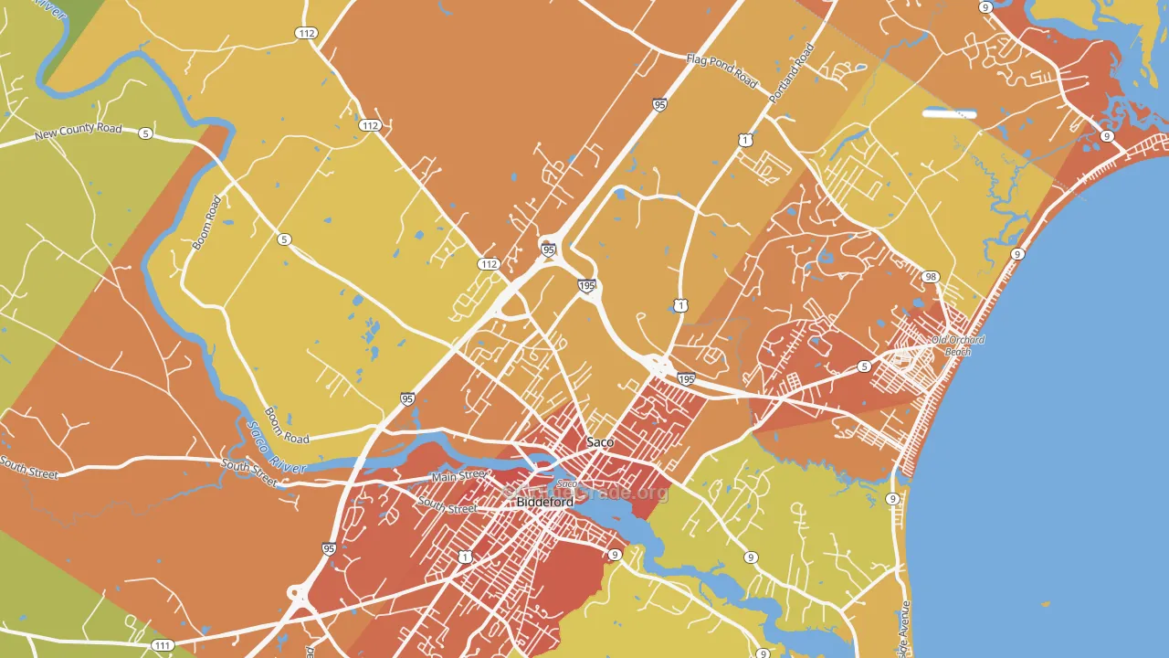 04072, ME Map of Vehicle Theft Rates