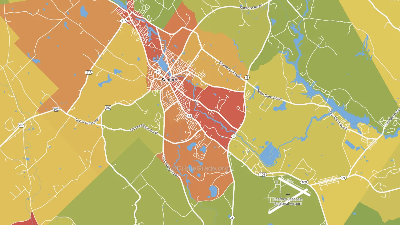 04073, ME Map of Vehicle Theft Rates
