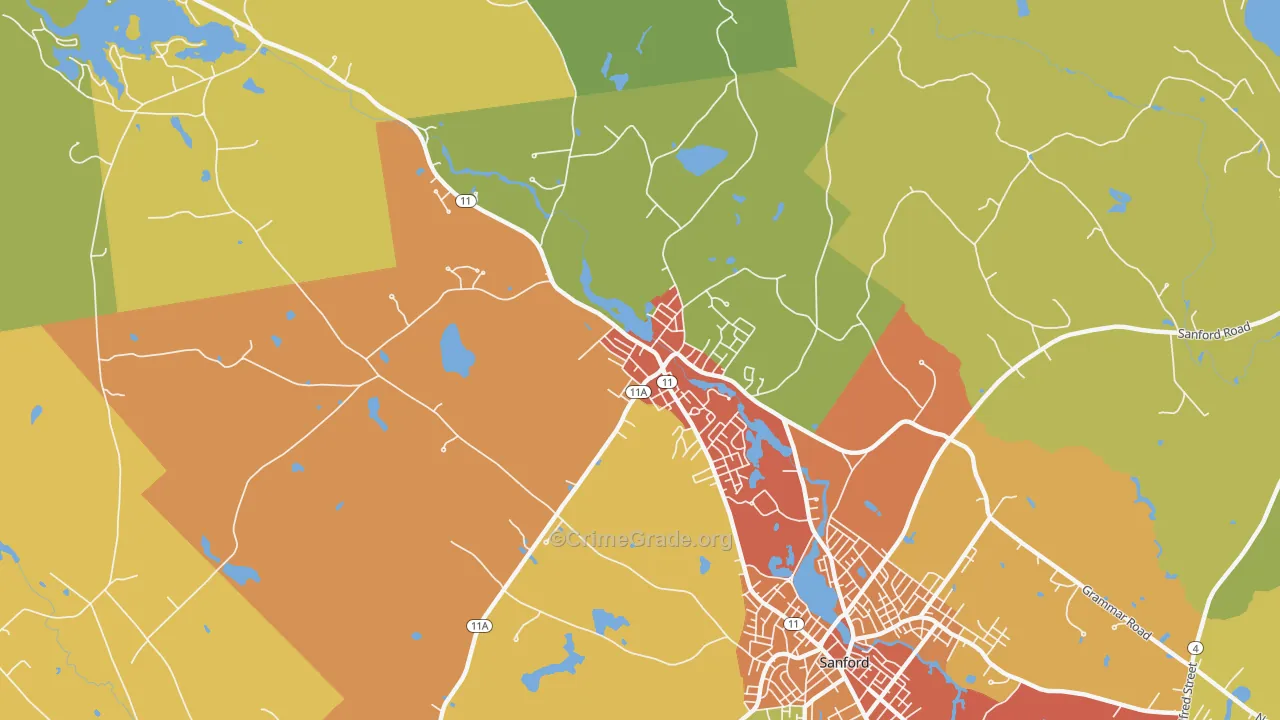 04083, ME Map of Vehicle Theft Rates
