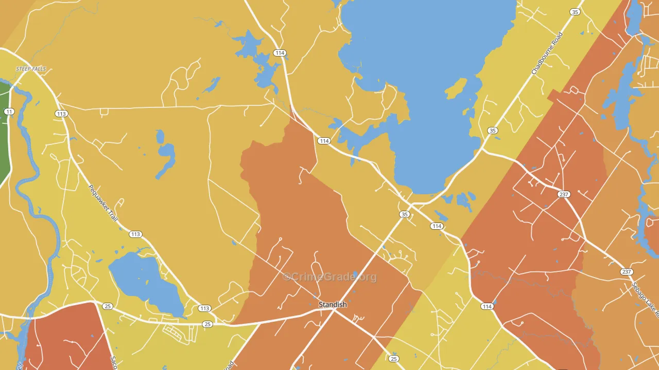 04084, ME Map of Vehicle Theft Rates