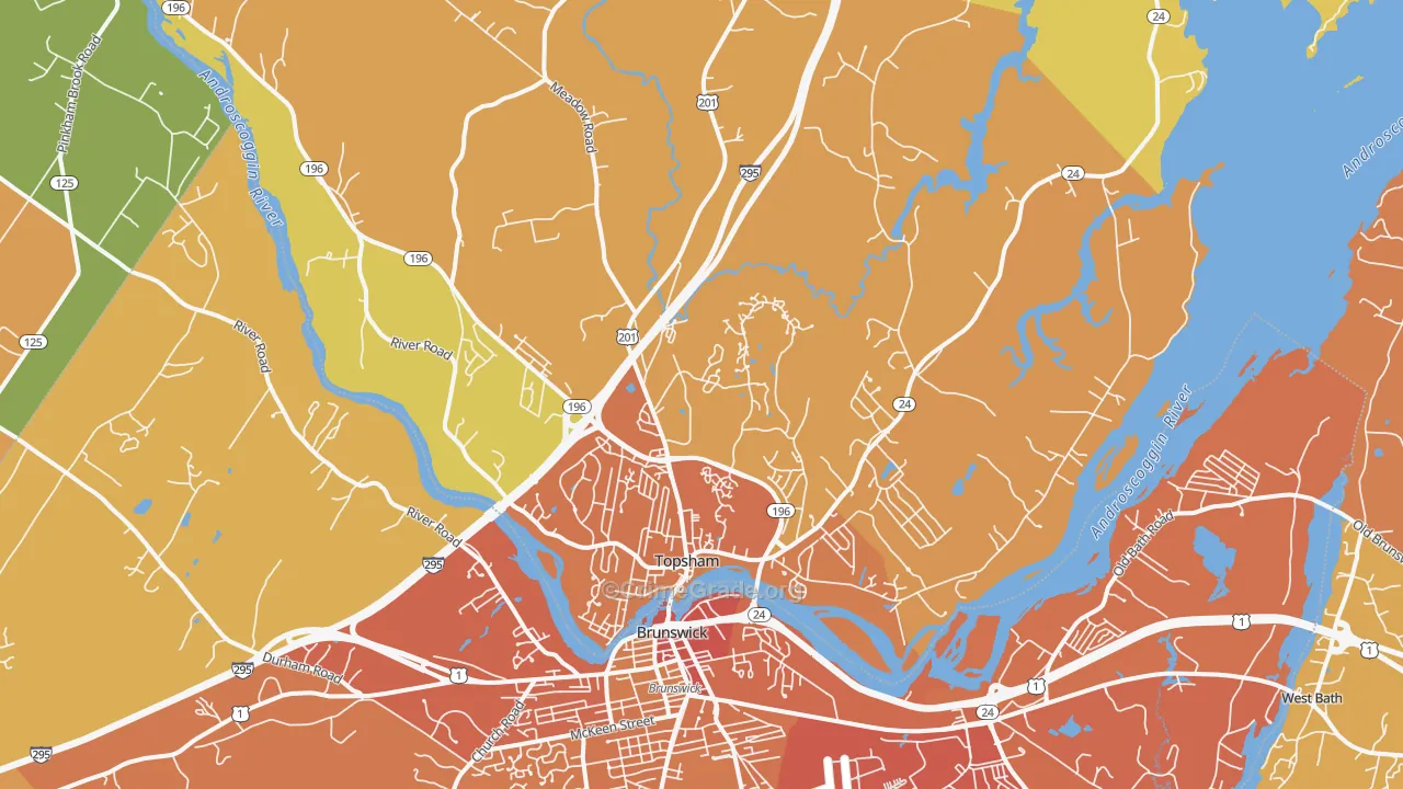 04086, ME Map of Vehicle Theft Rates