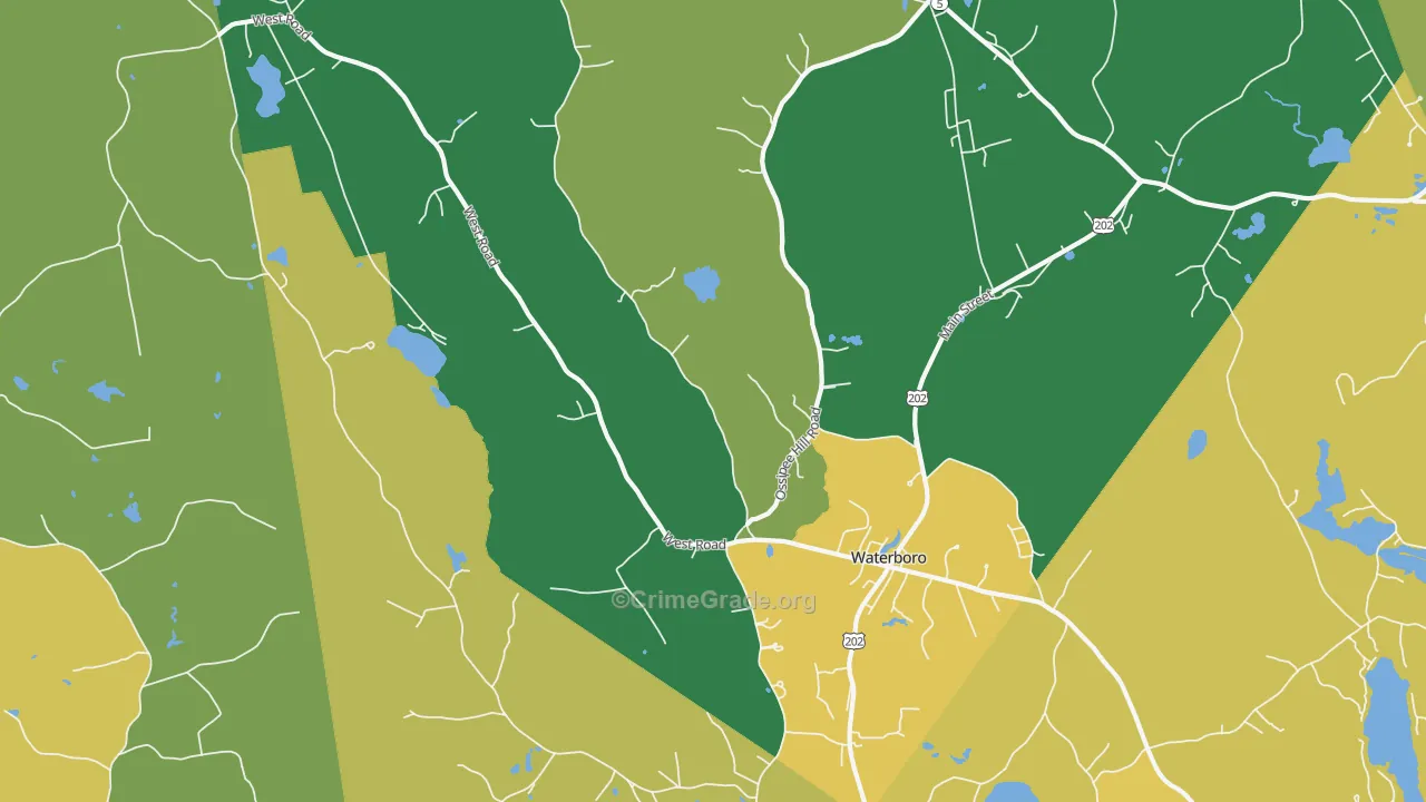 04087, ME Map of Vehicle Theft Rates