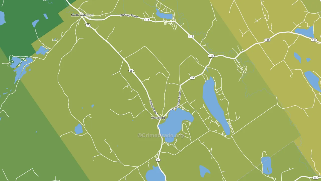 04088, ME Map of Vehicle Theft Rates